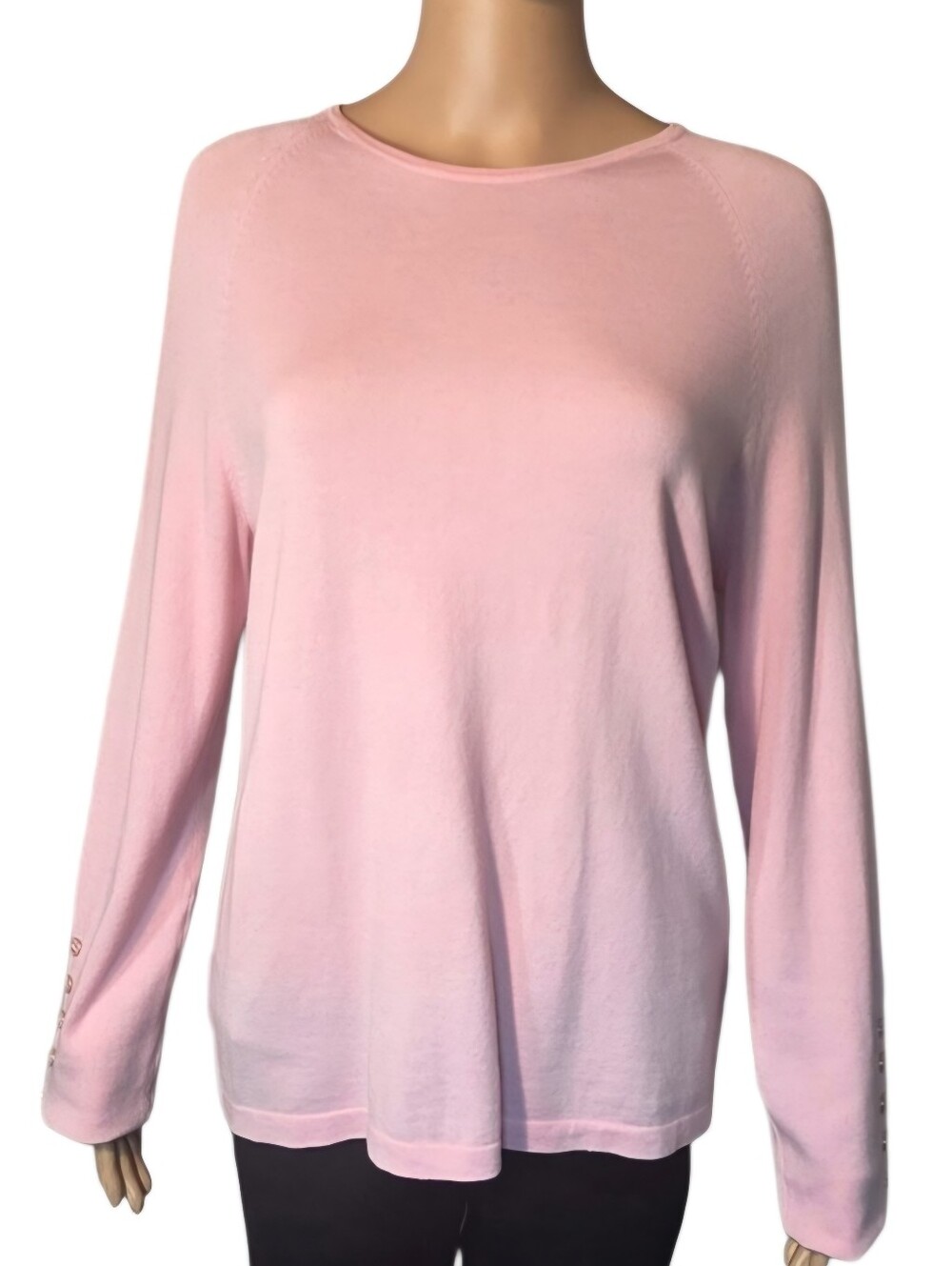 J Mclaughlin Shirt Long Sleeve Cotton Lightweight Pink Womens Size Large